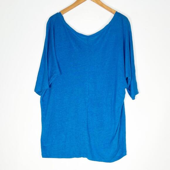 Eileen Fisher Blue Linen Oversized Knit Blouse Top - Picture 8 of 12